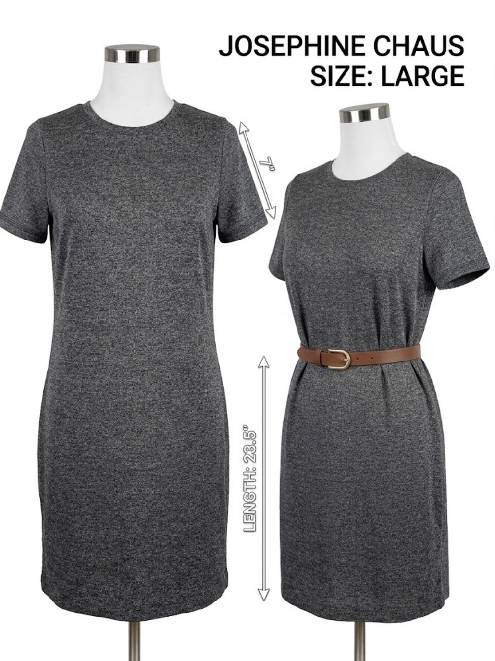 Josephine Chaus Gray Shirt Dress Size Large